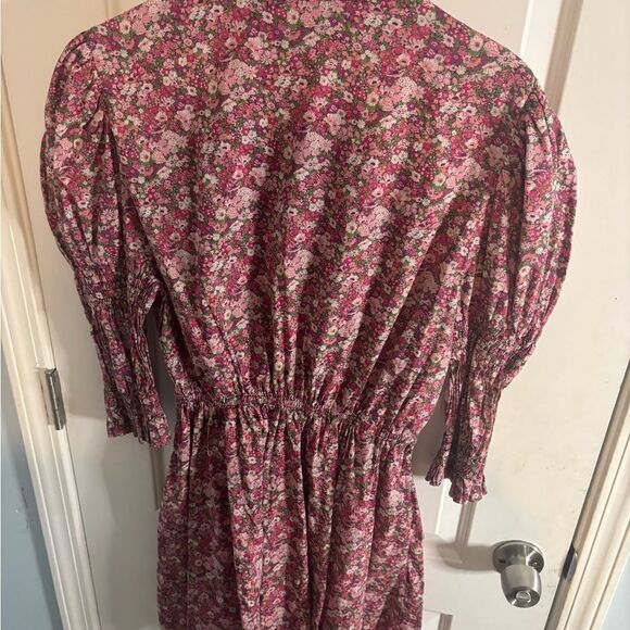 PHILOSOPHY DI LORENZO SERAFINI Floral puff sleeve Cotton mini dress size 12 - Picture 9 of 9